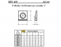 PODLOŽKY ČTYŘHRANNÉ PRO I NOSNÍKY (sklon 14 %) DIN 435/A4