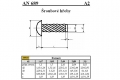 HŘEBY ZATLOUKACÍ ŠROUBOVÉ S PŮLKULATOU HL. AN 689/A2