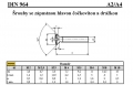 ŠROUB SE ZÁPUSTNOU ČOČKOVOU HLAVOU S DRÁŽKOU DIN 964/A2