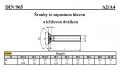 ŠROUBY SE ZÁPUSTNOU HLAVOU S KŘÍŽOVOU DRÁŽKOU POZIDRIV (Z) DIN 965/A2