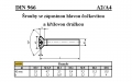 ŠROUBY SE ZÁPUSTNOU ČOCKOVOU HLAVOU S KŘÍŽOVOU DRÁŽKOU DIN 966/A4