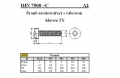 ŠROUBY ZÁVITOTVÁŘECÍ S PŮLKULATOU HLAVOU S DRÁŽKOU TX DIN 7500C/A2
