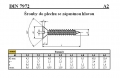 ŠROUBY DO PLECHU SE ZÁPUSTNOU HLAVOU S DRÁŽKOU DIN 7972/A2