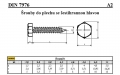 ŠROUBY DO PLECHU S ŠESTIHRANNOU HLAVOU DIN 7976/A2