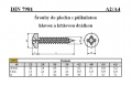 ŠROUBY DO PLECHU S PŮLKULATOU HLAVOU S KŘÍŽOVOU DRÁŽKOU DIN 7981C/A2