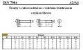 ŠROUBY S VÁLCOVOU HLAVOU NÍZKOU S VNITŘNÍM ŠESTIHRANEM DIN 7984/A4
