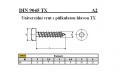 VRUTY UNIVERZÁLNÍ S PŮLKULATOU HL. S DRÁŽKOU TORX AN 9045TX/A2