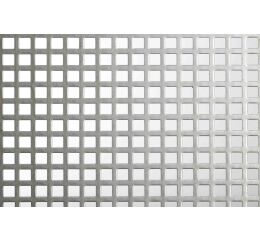 PLECHY DĚROVANÉ-OTVORY ČTVERCOVÉ NEPŘESAZENÉ, mat. 1.4404