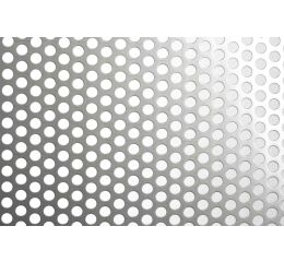 PLECHY DĚROVANÉ-OTVORY KRUHOVÉ PŘESAZENÉ, mat. 1.4301