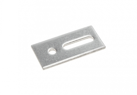 plocháč 110 x 40 x 5 (kruh.otv.+oválný otvor 11mm) AN 9806/A2