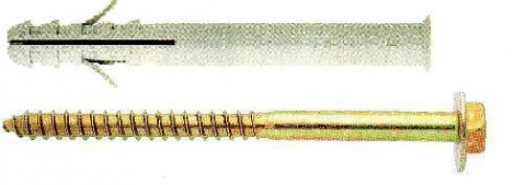 HMOŽDINKY FRIULSIDER PRŮVLAKOVÉ TUP + vrut 6hr.hl. NYLON / ŽLUTÝ ZINEK