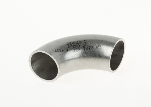 KOLENA BEZEŠVÁ 90°, R 1.5 D, mat. 1.4541