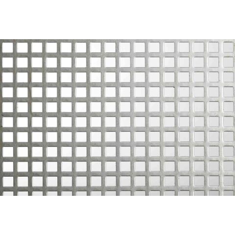 PLECHY DĚROVANÉ-OTVORY ČTVERCOVÉ NEPŘESAZENÉ, mat. 1.4404