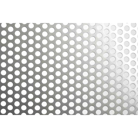 PLECHY DĚROVANÉ-OTVORY KRUHOVÉ PŘESAZENÉ, mat. 1.4404