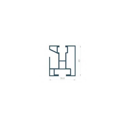 Profil EN AW 6063, 40x45, černý elox (1005)