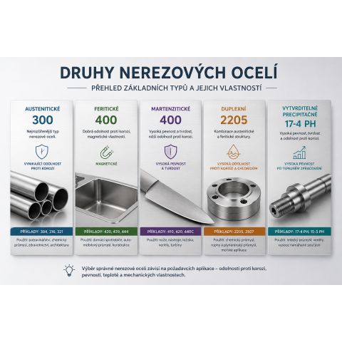 Druhy nerezových ocelí